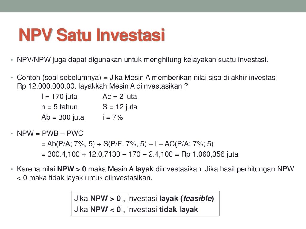 Contoh Soal Perhitungan Irr Dunia Belajar